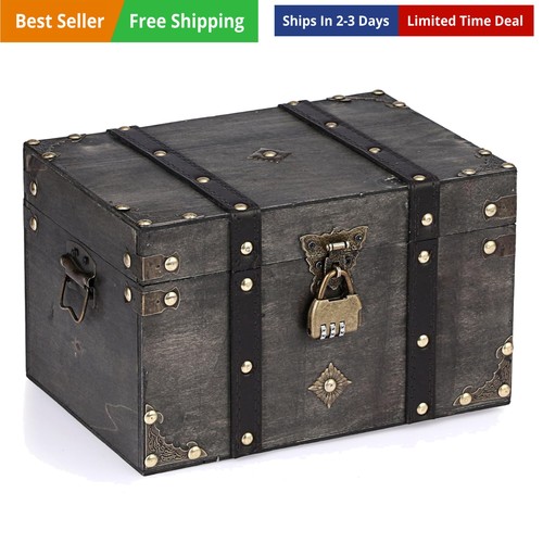 Rustic wooden treasure chest - treasure,