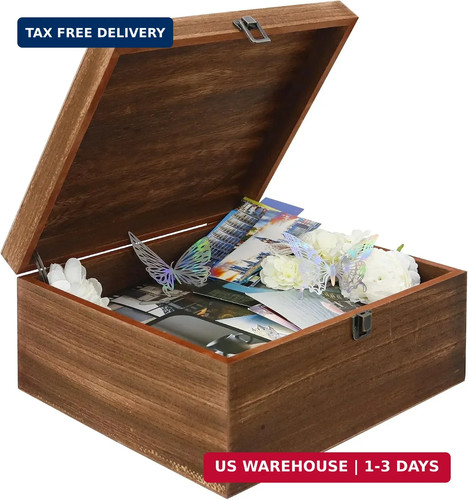 Large wooden keepsake storage - wooden,